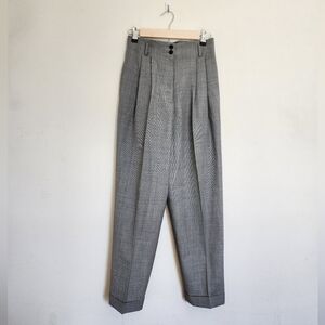 Nicole Farhi Highwaisted Front Pleats 100% New Wool Business Casual Pants size 2